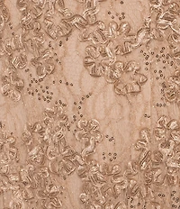 Alex Evenings Plus Size Short Sleeve V-Neck Soutache Dress