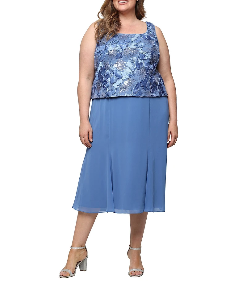 Alex Evenings Plus Size Soutache Jacket Dress