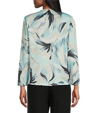 Alex Evenings Printed Metallic Knit Twinset