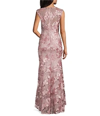 Alex Evenings Sleeveless V-Neck Soutache Long Gown