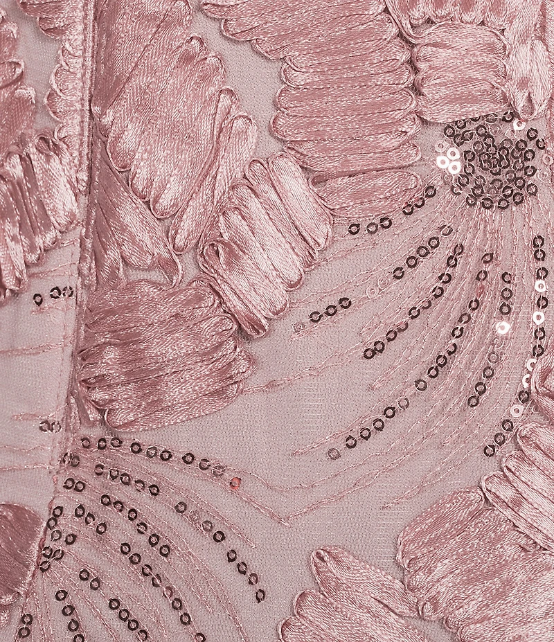 Alex Evenings Sleeveless V-Neck Soutache Long Gown