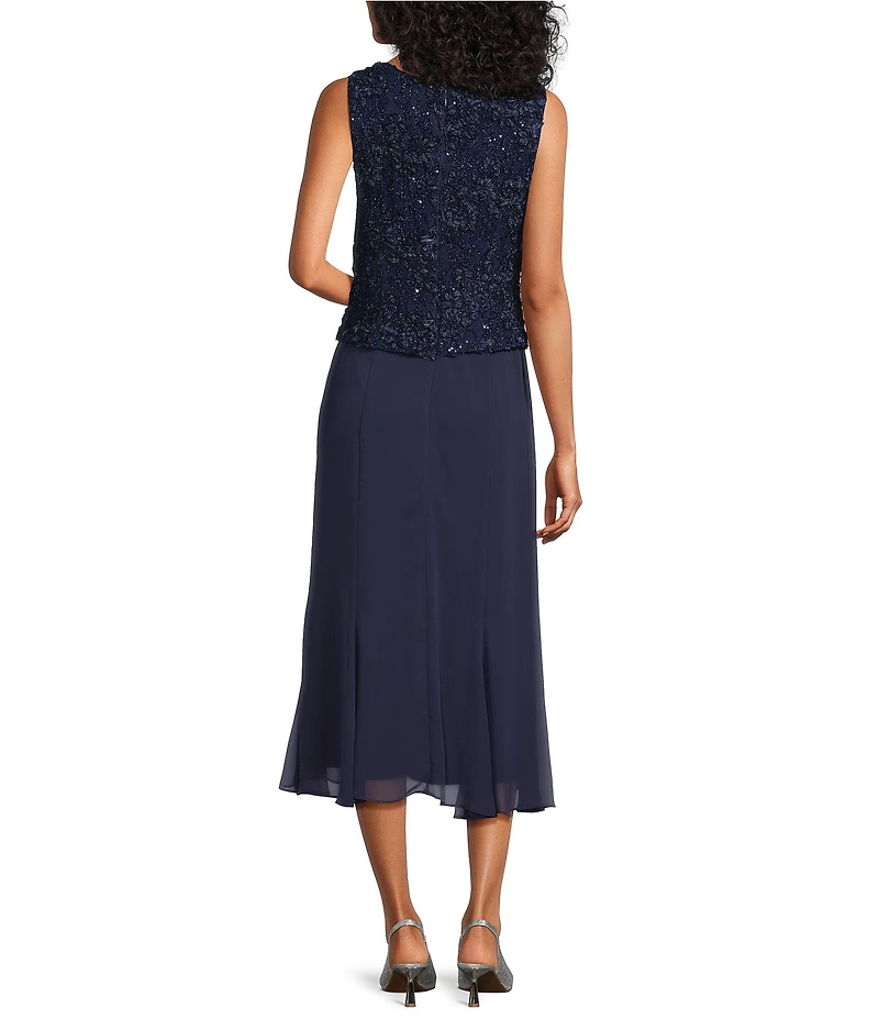 Alex Evenings Soutache Midi 2-Piece Midi Jacket Dress