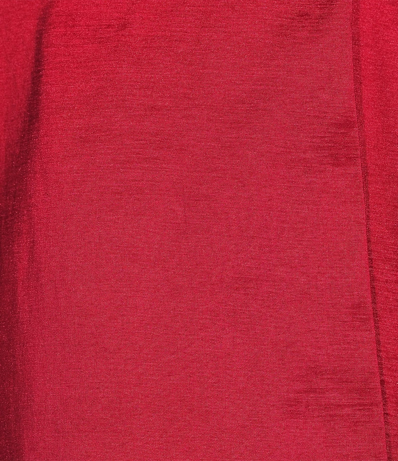 Alex Evenings Stretch Taffeta Ruffle Detail Surplice Neckline Peplum Hem Blouse Top