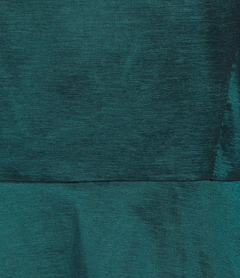 Alex Evenings Stretch Taffeta Ruffle Detail Surplice Neckline Peplum Hem Blouse Top