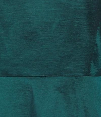 Alex Evenings Stretch Taffeta Ruffle Detail Surplice Neckline Peplum Hem Blouse Top