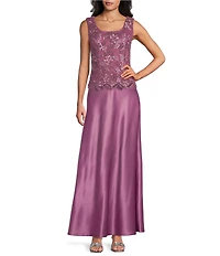 Alex Evenings Stretch Tulle Satin Jacket Dress