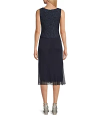 Alex Evenings Textured Stretch Jacquard 2-Piece Jacket Dress Set