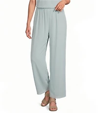 Alex Evenings Wide Leg Mid Rise Chiffon Pants