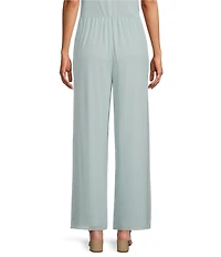 Alex Evenings Wide Leg Mid Rise Chiffon Pants