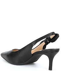 Alex Marie Aaileen Bow Leather Slingback Pumps
