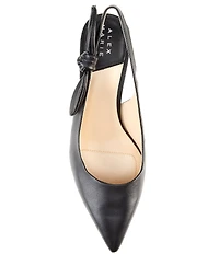 Alex Marie Aaileen Bow Leather Slingback Pumps