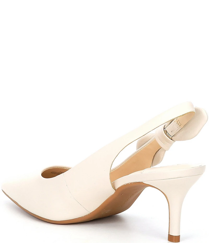 Alex Marie Aaileen Bow Leather Slingback Pumps