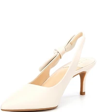 Alex Marie Aaileen Bow Leather Slingback Pumps