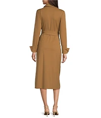 Alex Marie Adaline Jetset-Tech Super Stretch Wrap Midi Dress