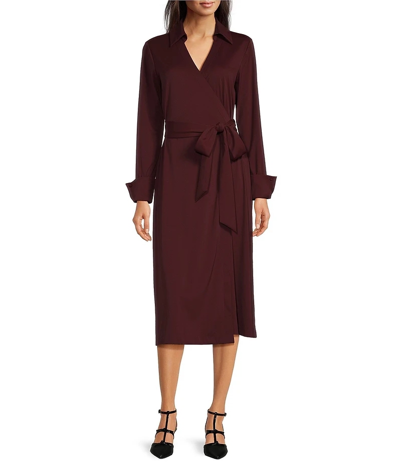 Alex Marie Adaline Jetset-Tech Super Stretch Wrap Midi Dress