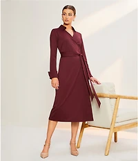 Alex Marie Adaline Jetset-Tech Super Stretch Wrap Midi Dress