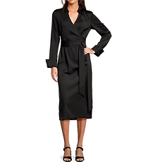 Alex Marie Adaline Jetset-Tech Super Stretch Wrap Midi Dress