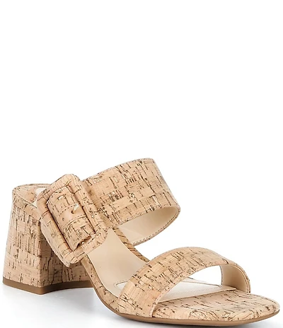 Alex Marie Alayne Three Cork Banded Dress Slide Sandals