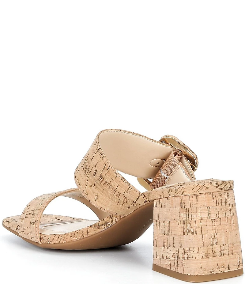 Alex Marie Alayne Three Cork Banded Dress Slide Sandals
