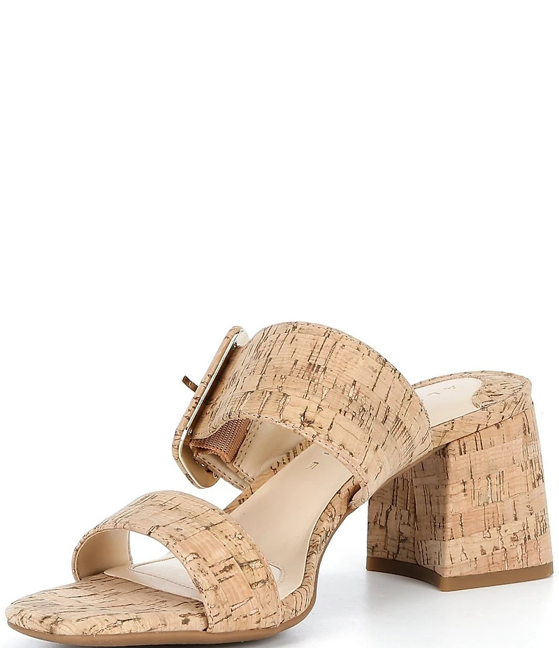Alex Marie Alayne Three Cork Banded Dress Slide Sandals