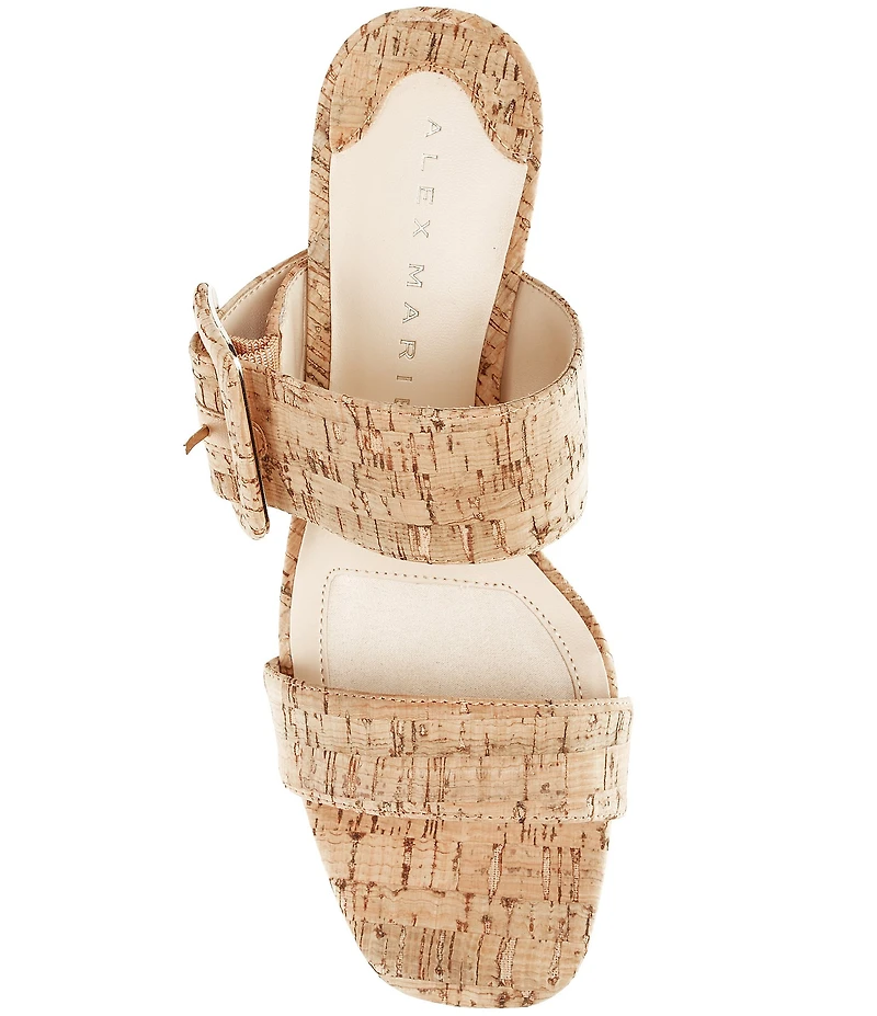 Alex Marie Alayne Three Cork Banded Dress Slide Sandals