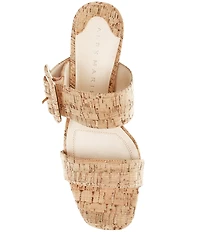 Alex Marie Alayne Three Cork Banded Dress Slide Sandals