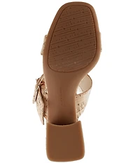 Alex Marie Alayne Three Cork Banded Dress Slide Sandals