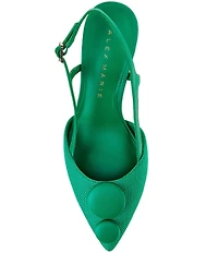 Alex Marie Alix Linen Ornament Slingback Pumps