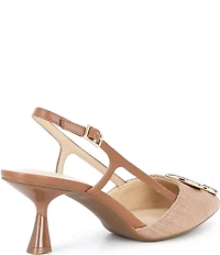 Alex Marie Alix Raffia Ornament Slingback Pumps