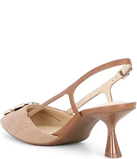 Alex Marie Alix Raffia Ornament Slingback Pumps