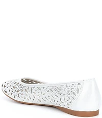 Alex Marie Altana Metallic Laser-Cut Rhinestone Flats