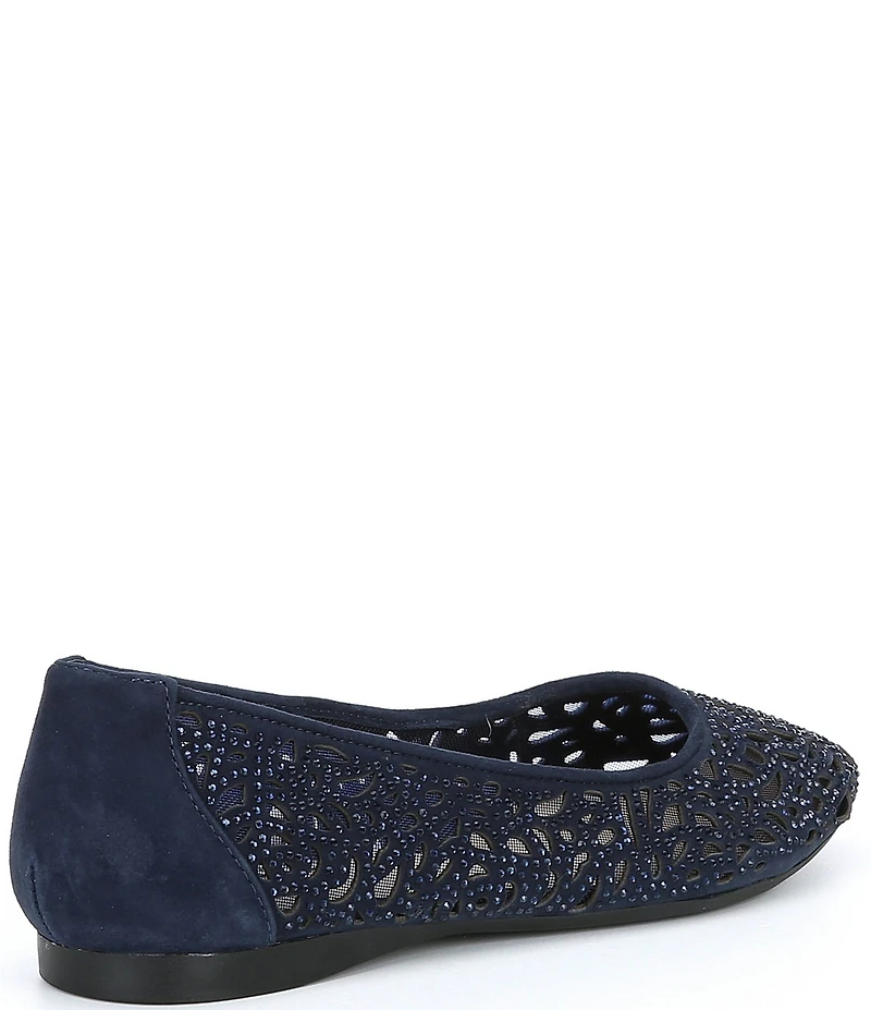 Alex Marie Altana Suede Laser-Cut Rhinestone Flats
