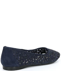 Alex Marie Altana Suede Laser-Cut Rhinestone Flats