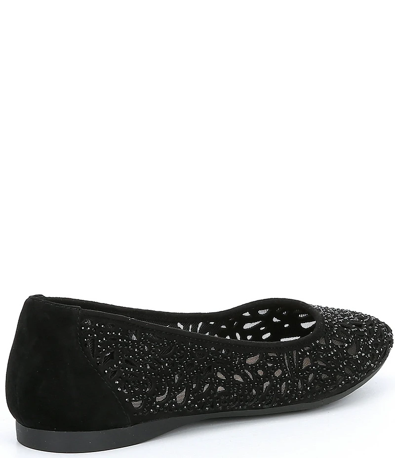 Alex Marie Altana Suede Laser-Cut Rhinestone Flats