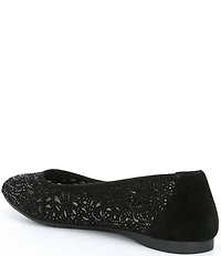 Alex Marie Altana Suede Laser-Cut Rhinestone Flats