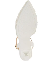 Alex Marie Alyssa Embroidered Mesh Slingback Pumps