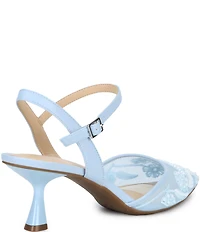 Alex Marie Alyssa Embroidered Mesh Slingback Pumps