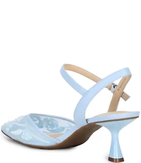 Alex Marie Alyssa Embroidered Mesh Slingback Pumps