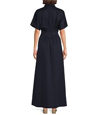 Alex Marie Amber Stretch Collared Short Sleeve Dress