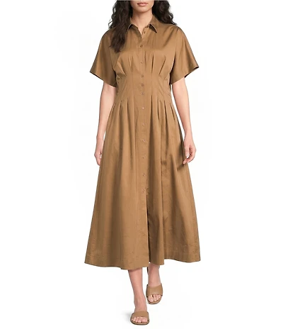 Alex Marie Amber Stretch Collared Short Sleeve Dress
