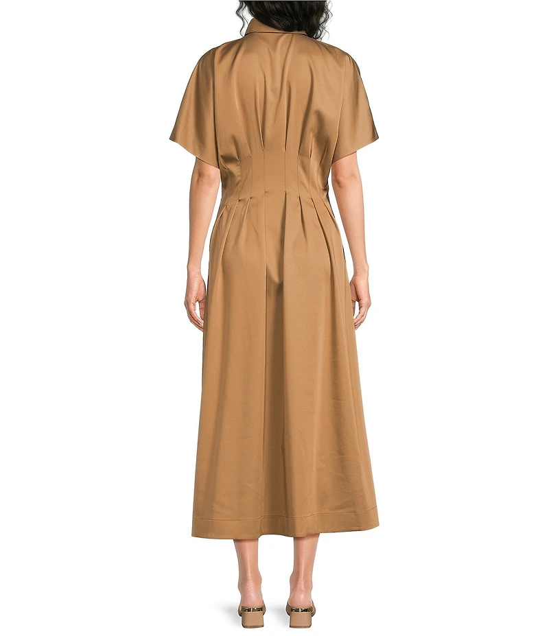 Alex Marie Amber Stretch Collared Short Sleeve Dress