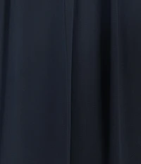 Alex Marie Amelia Smocked Turtleneck Floral Petal Detail Illusion Ruffle Trim 3/4 Sleeve Chiffon Dress