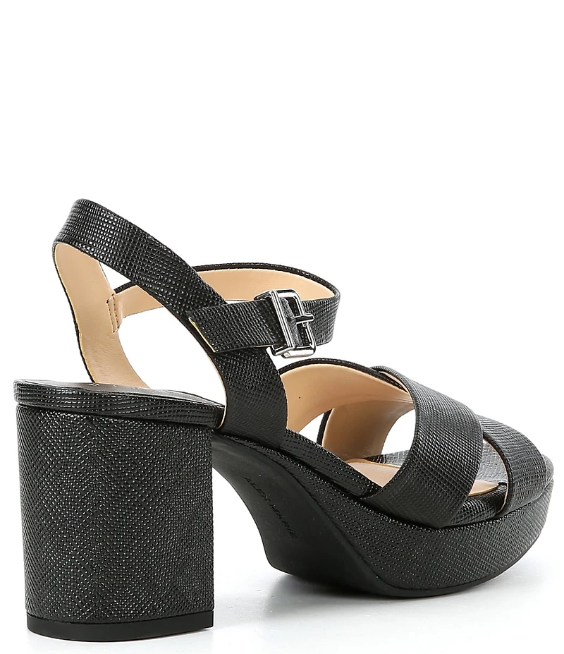 Alex Marie Anette Etched Cross Band Platform Sandals
