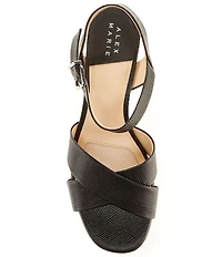 Alex Marie Anette Etched Cross Band Platform Sandals