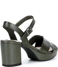 Alex Marie Anette Leather Cross Band Platform Sandals