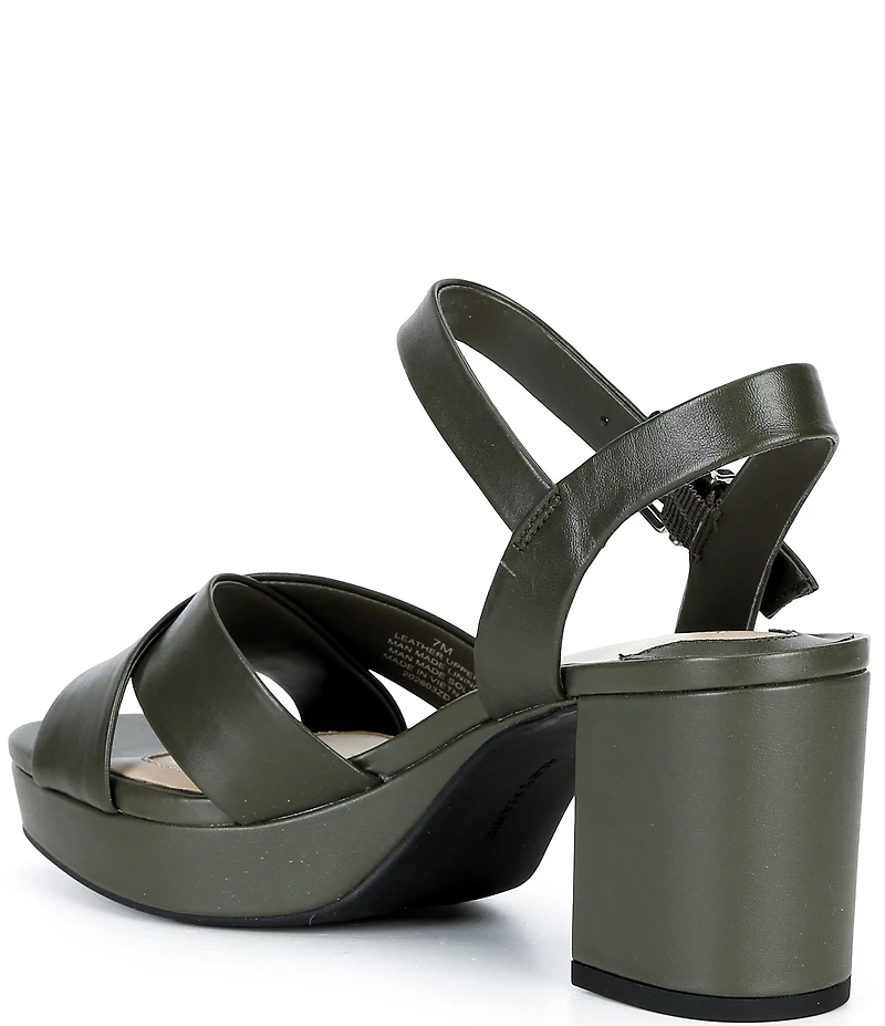 Alex Marie Anette Leather Cross Band Platform Sandals