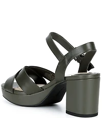 Alex Marie Anette Leather Cross Band Platform Sandals
