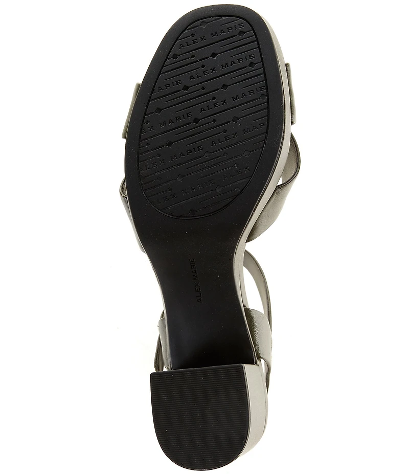 Alex Marie Anette Leather Cross Band Platform Sandals