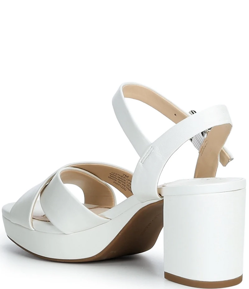 Alex Marie Anette Leather Cross Band Platform Sandals