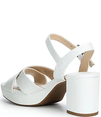 Alex Marie Anette Leather Cross Band Platform Sandals